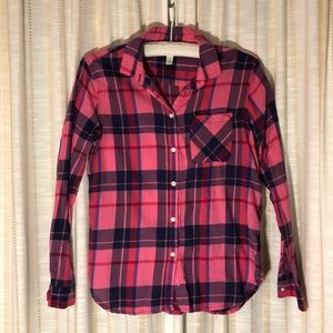 Pink Plaid American Eagle Top